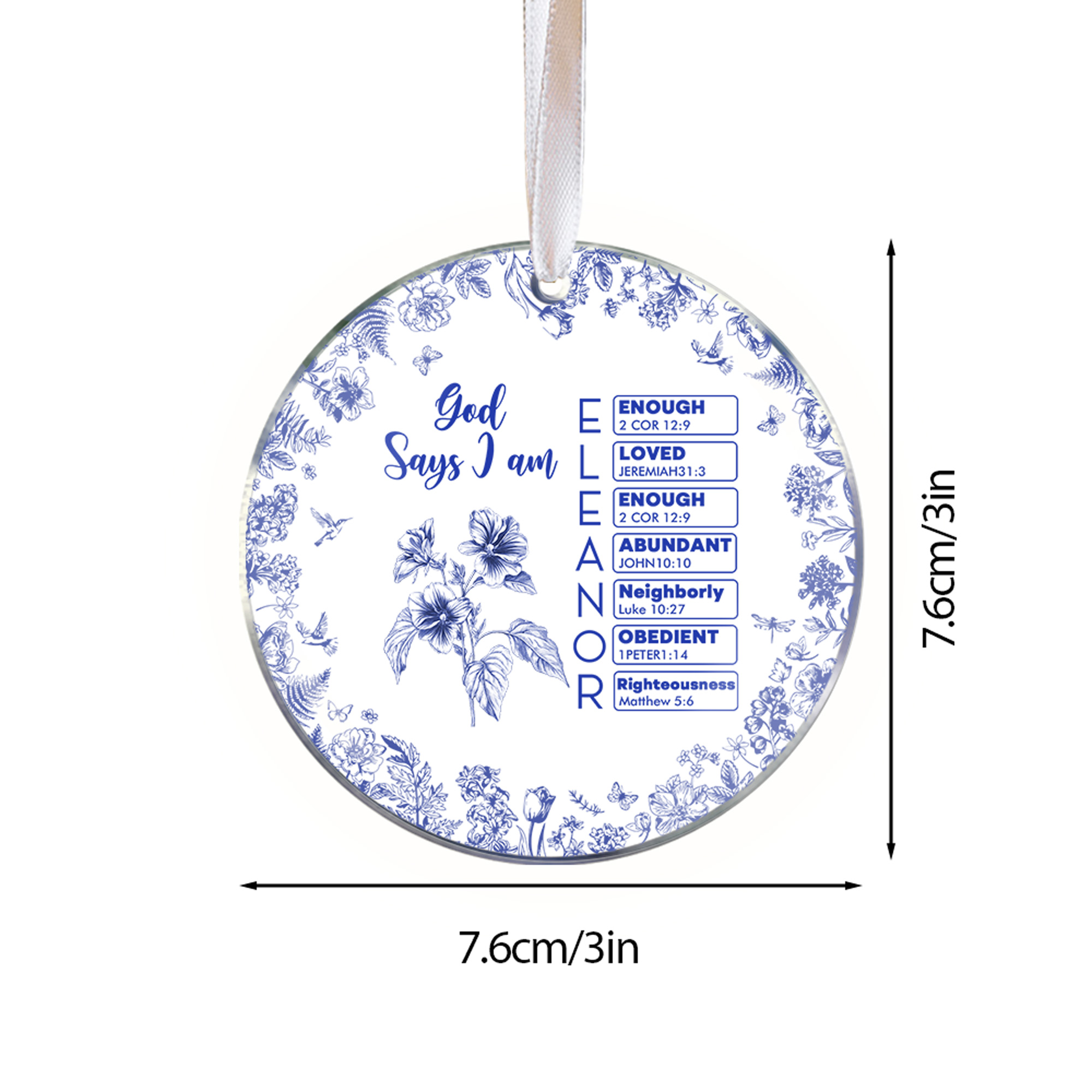 Personalizzato Holly Iniziale Ceramica Ornamento Di Natale Con Nome - 6
