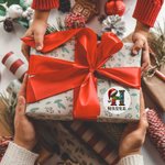 Personalized Santa Hat Color Lights Waterproof Sticker with Initial Name Gift Decoration Christmas Party Gift for Family Kids