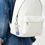 Personalised Glitter Rhinestone Capsule Portable Double Layer Pill Storage Keychain with Initial Travel Use Birthday Gift for Women Medication Users