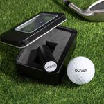 Personalized Monogram Initial Golf Ball Stamp with Metal Storage Box Birthday Christmas Gift for Golf Player