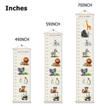 Personalised Animal Children Growth Height Chart with Name Bedroom Decor Birthday Gift for Baby Children