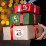 Personalized Christmas Tree Elk Initial Waterproof Stickers Labels with Name Gift Decor Christmas Party Favors for Kids Family