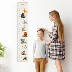 Personalised Animal Children Growth Height Chart with Name Bedroom Decor Birthday Gift for Baby Children