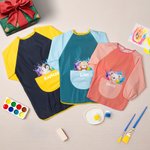 Personalised Cute Animal Foal Koala Waterproof Long Sleeve Kid Apron with Name Cooking Painting Handcraft Activities Essential Birthday Gift for Kids
