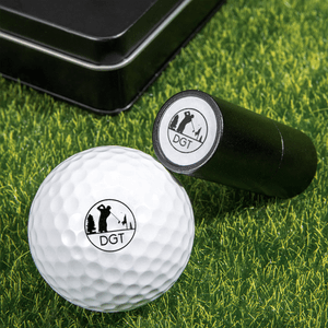 Personalized Monogram Initial Golf Ball Stamp with Metal Storage Box Birthday Christmas Gift for Golf Player