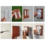 Personalized 3D-Printed Dog Silhouette Butt Dog Leash Holder with Name Wall Decor Birthday Housewarming Gift for Dog Lover Owner