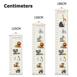 Personalised Animal Children Growth Height Chart with Name Bedroom Decor Birthday Gift for Baby Children