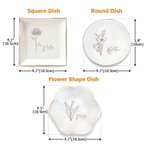 Personalised Ceramic Birth Flower Trinket Jewellery Dish with Name Wedding Engagement Birthday Mother's Day Gift for Her