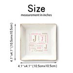 Gepersonaliseerde woordwolk keramische sieraden schotel met naam en initiaal Home Decor bruiloft verjaardag cadeau voor vrouwen bruidsmeisjes