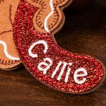 Personalized Gingerbread Man Glitter Initial Ornament with Embroidered Name Christmas Tree Decoration Christmas Gift for Family Friends