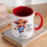 Personalised Cute Highland Cow Ceramic Coffee Mug with Name Daily Use Birthday Gift for Girls Women