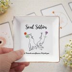 Henkilökohtainen Holding Hands syntymän kukka juomakoru korut lautasen teksti Home Decor syntymäpäivälahja ystäville