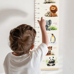 Personalised Animal Children Growth Height Chart with Name Bedroom Decor Birthday Gift for Baby Children