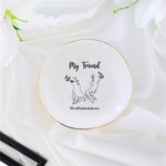 Henkilökohtainen Holding Hands syntymän kukka juomakoru korut lautasen teksti Home Decor syntymäpäivälahja ystäville