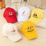 Personalisierte Multicolor Buch Bleistift Apfel Trucker Hut Baseballmütze mit gestickten Namen zurück zu Schule Geburtstag Geschenk für Kinder Kleinkinder