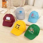 Personalisierte Multicolor Buch Bleistift Apfel Trucker Hut Baseballmütze mit gestickten Namen zurück zu Schule Geburtstag Geschenk für Kinder Kleinkinder