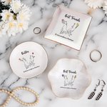 Henkilökohtainen Holding Hands syntymän kukka juomakoru korut lautasen teksti Home Decor syntymäpäivälahja ystäville