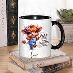 Personalised Cute Highland Cow Ceramic Coffee Mug with Name Daily Use Birthday Gift for Girls Women