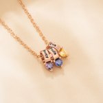 Personalisierte Familie Herz Birthstone Halskette mit 1- 5 Namen Zierlich Schmuck Jahrestag Muttertag Geburtstag Geschenk für Mama Oma