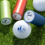 Personalized Monogram Initial Golf Ball Stamp with Metal Storage Box Birthday Christmas Gift for Golf Player