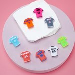 Personalized 3D Printing Multicolour Soccer Jersey Shoe Charms with Name and Number Shoes Decoration Daily Wear Gift for Sports Lovers