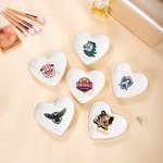 Henkilökohtainen College Logo Design Heart Shape Keraaminen Trinket Korut Dish Home Decor Valmistumislahja valmistuneille Naiset