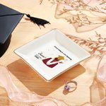 Gepersonaliseerde Graduate Achteraanzicht Afstudeerlint Sieraden Schotel met Naam en Jaar Afstuderen Verjaardagscadeau voor Afgestudeerden Klasgenoten