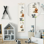 Personalised Animal Children Growth Height Chart with Name Bedroom Decor Birthday Gift for Baby Children