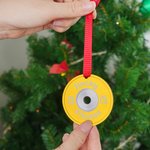 Personalized Weight Plate Christmas Ornament with Text and Ribbon Gym Christmas Tree Home Decor Birthday Christmas Gift for Fitness Enthusiast