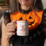 Personalisierte Toile De Jouy Geist Kürbis 11 oz Keramikbecher mit Namen Trick oder behandeln Halloween Party Geschenk für Kinder