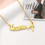 Gepersonaliseerde vliegtuig Sterling zilveren naam vrouwen ketting sierlijke sieraden verjaardag verjaardagscadeau voor Travel Lovers piloten stewardessen