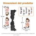 Segnalibro magnetico personalizzato con nome e personaggio in stile cartone animato regalo di compleanno per donne o amanti dei libri