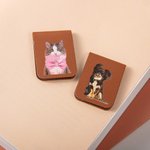 Marque-page magnétique en cuir PU Minimaliste personnalisé avec portrait d'animal de compagnie Cadeau d'anniversaire et de Noël pour les amoureux des animaux de compagnie Rats de bibliothèque