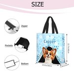 Personalizada de dibujos animados perro de gran capacidad bolsa de aseo con el nombre de uso diario Aniversario Cumpleaños de regalo para el amante de mascotas Propietario Mujer