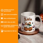 Taza de cerámica personalizada con calabaza y cereza de 325 ml y 445 ml regalo de Halloween y decoración diaria para familiares y amigos