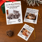 Henkilökohtainen The Pets Times Sanomalehti Photo Akryyli Ornamentti nimi ja teksti Tree Decor joulu syntymäpäivälahja lemmikkieläinten ystäville