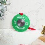 Personalized Weight Plate Christmas Ornament with Text and Ribbon Gym Christmas Tree Home Decor Birthday Christmas Gift for Fitness Enthusiast
