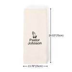Personalized Praying Hands Embroidered Super Absorbent 100% Cotton Towel with Name Daily Use Religious Baptism Gift for Pastor Christian