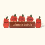 Juego de cubos calabazas personalizado con nombre en madera decoración de otoño para mesa y estante regalo de Halloween para familiares