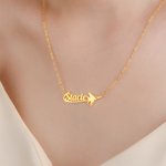 Gepersonaliseerde vliegtuig Sterling zilveren naam vrouwen ketting sierlijke sieraden verjaardag verjaardagscadeau voor Travel Lovers piloten stewardessen