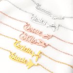 Gepersonaliseerde vliegtuig Sterling zilveren naam vrouwen ketting sierlijke sieraden verjaardag verjaardagscadeau voor Travel Lovers piloten stewardessen