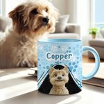 Personalised Cute Cartoon Dog 11 oz  Ceramic Mug with Name Birthday Anniversary Gift for Dog Pet Lovers
