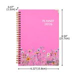 Personalisierte Multicolor Wildflower Name 2026 Planer Spiral A5 Notebook mit wöchentlichen monatlichen Planer Seiten Festival Geburtstag Geschenk für Freunde Familie