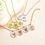 Bracciale personalizzato con nome e ritratto di animale domestico da 1 a 5 dischi regalo commemorativo o di compleanno per amanti degli animali