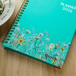 Personalisierte Multicolor Wildflower Name 2026 Planer Spiral A5 Notebook mit wöchentlichen monatlichen Planer Seiten Festival Geburtstag Geschenk für Freunde Familie