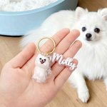 Henkilökohtainen koiran muotoinen lemmikkieläinten hiusten varastointi avaimenperä nimellä turkis matkamuisto muistolahja koiranomistajille lemmikkieläinten menetys