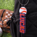 Personalisierte Baseball Softball 3D Name Keychain Tasche Pack Tag zurück zu Schule Team Geschenk für Baseball Softball-Liebhaber