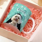 Personalised Cute Cartoon Dog 11 oz  Ceramic Mug with Name Birthday Anniversary Gift for Dog Pet Lovers