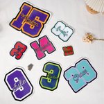 Personalized Multicolour Baseball Softball Waterproof Stickers with Text and Number Game Day Birthday Gift for Sports Lovers