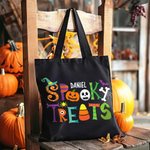 Bolsa de lona personalizada con diseño de calabaza dulce y fantasma regalo de Halloween y truco o trato para niños y familiares